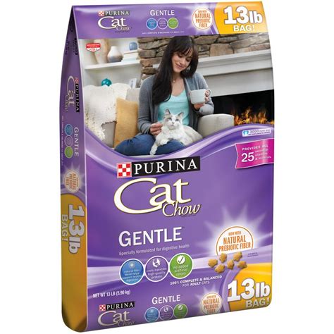 Read the guaranteed analysis statement on the package of cat food, and use the * yellow * boxes to enter the protein, fat, fiber, and moisture percentages from the label. Purina Cat Chow Gentle Adult Dry Cat Food - 13 lb. Bag ...