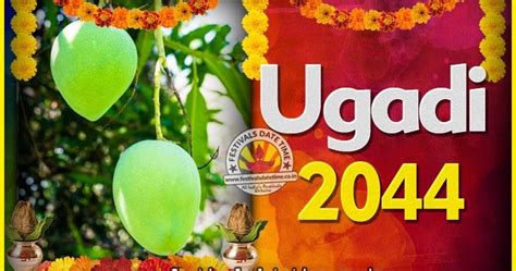 2044 Ugadi New Year Date And Time 2044 Ugadi Calendar Festivals Date