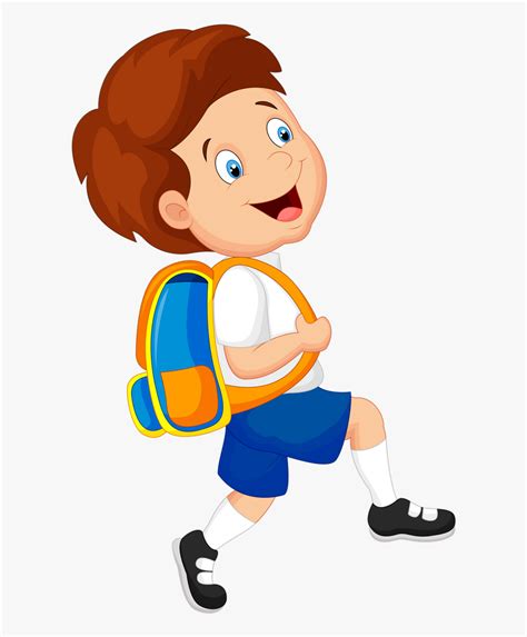 Boy With School Bag Clipart Transparent Cartoons Boy With School
