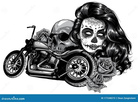 Monochromatic Motorcycle Icon In Different Variants Vector Illustration