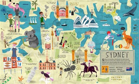 Interesting Maps Sydney Illustrated Map By Maps On The Web