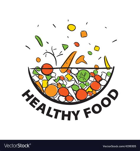 Logo Fresh Vegetables For A Healthy Diet Vector Image