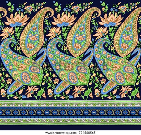 Seamless Paisley Indian Motif Stock Illustration 724560565 Shutterstock