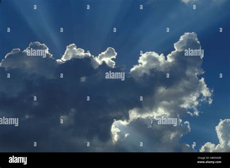 Clouds With Sunburst Stock Photo Alamy