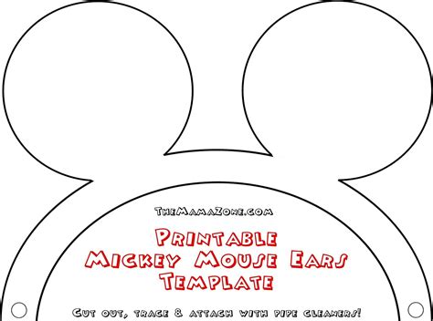 Mouse Ear Template Printable