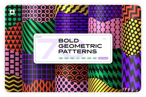 Bold Geometric Seamless Patterns Seamless Patterns Geometric Simple