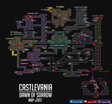 Castlevania Dawn Of Sorrow Castleabyss Map Map For Ds By