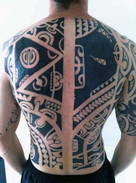60 Tribal Back Tattoos For Men Bold Masculine Designs