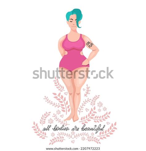 All Bodies Beautiful Handwritten Lettering Body Stock Vector Royalty