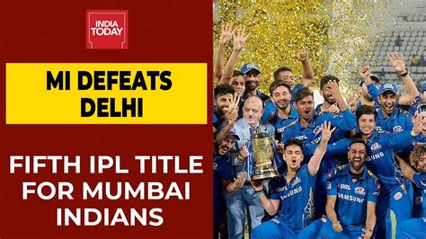 Mumbai Indians Beat Delhi Capitals By 5 Wickets In Final To Win Fifth