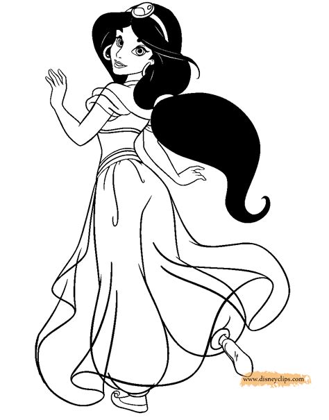 disney princess coloring pages jasmine and aladdin