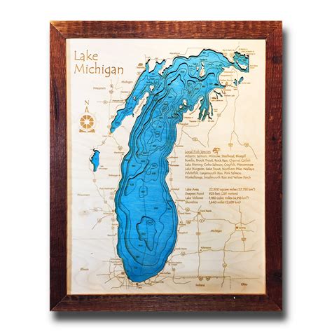 Topographic Map Of Lake Michigan Map
