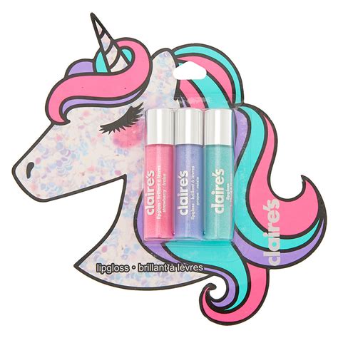 Miss Glitter The Unicorn Lip Gloss Set 3 Pack Claires Us