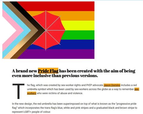 libs of tiktok on twitter there is a new more inclusive pride flag the red umbrella in the