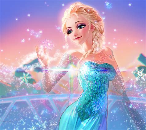 Safebooru 1girl Blonde Hair Blue Eyes Braid Dress Elsa Frozen