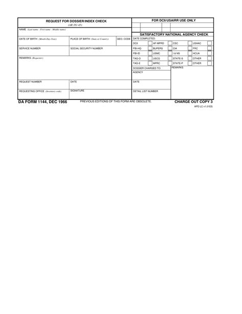 Da Form 1144 Fill Out Sign Online And Download Fillable Pdf