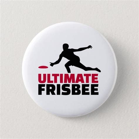 Ultimate Frisbee Pinback Button Ultimate Frisbee