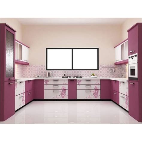 Upgrade your kitchen and access the back upgrade your kitchen and access the back of your cabinets with this heavy duty 18 in. Wooden Pink Modern Design Kitchen Cabinet, Rs 1200 /square ...
