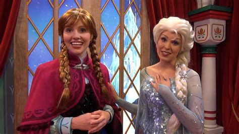 Anna And Elsa From Disney Frozen Official Debut At Epcot S Norway Pavilion Meet And Greet Youtube