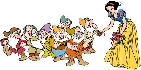 Snow White Queen Seven Dwarfs Dopey Png Art Cartoon