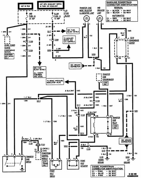 I Need a wiring diagram for the tranfer case 4 WD circuit ...