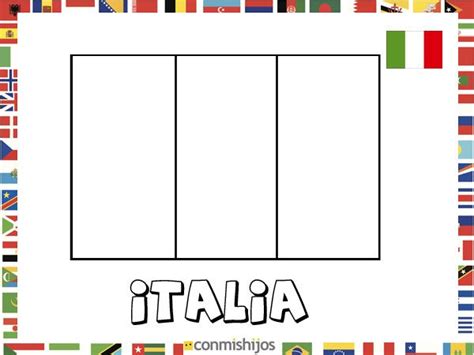 Laminas Para Colorear Coloring Pages Mapa Y Bandera De Italia Para