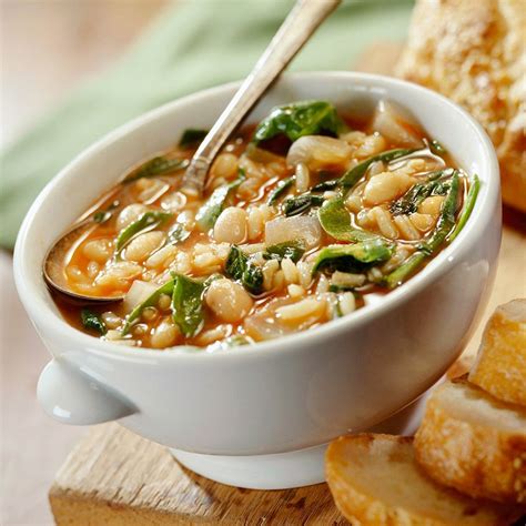 Savory Bean Spinach Soup Recipe Eatingwell