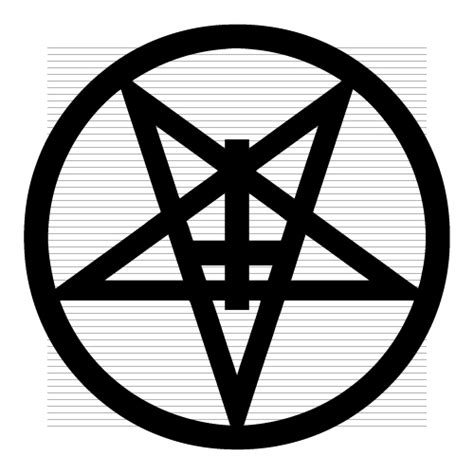 Satanic Pentagram With Upside Down Cross Clipart