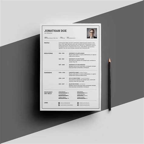 Free simple cv format template in psd & word. 15 One Page Resume Templates Examples of 1 Page Format