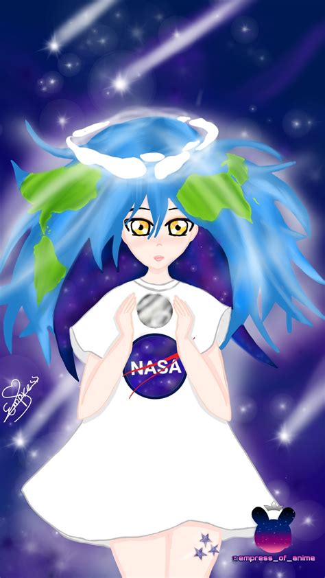 Nasa Anime Earth Girl