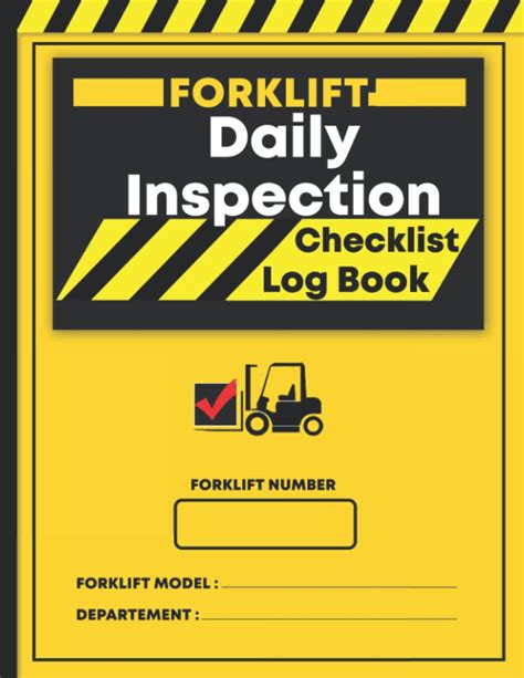 Buy Forklift Daily Inspection Checklist Log Book 200 Pages Of Forklift