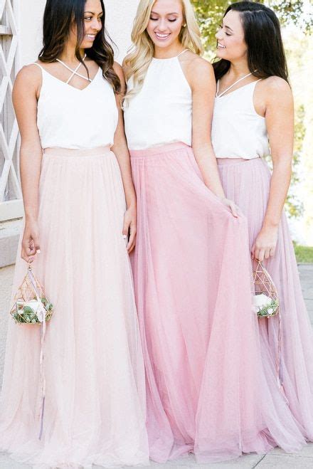 Skylar Bridesmaid Skirt In Something Peek A Boo Pink Bradshaw Blush