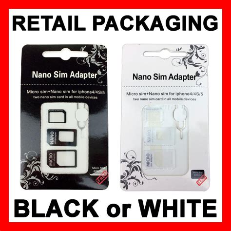 Sim Card Adapter Kit 4 In 1 Nano Micro Standard Size Converter Tray For