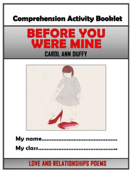 Before You Were Mine Carol Ann Duffy Comprehension Activities Booklet