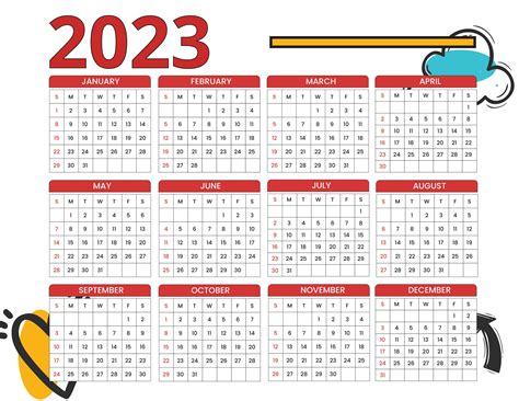 2023 Calendar Template Powerpoint Printable Form Templates And Letter