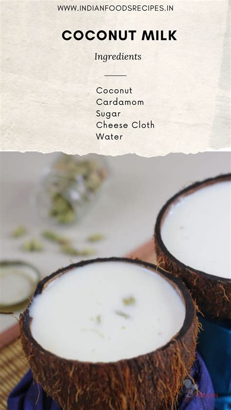 Coconut Milk Recipe How To Make Coconut Milk In Home Easy