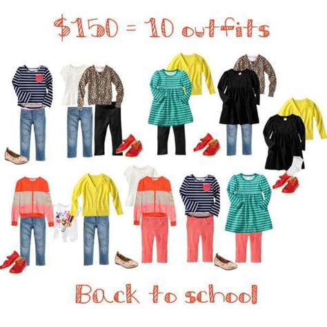 Back To School Capsule Wardrobe For Girls On A Budget Kids Outfits