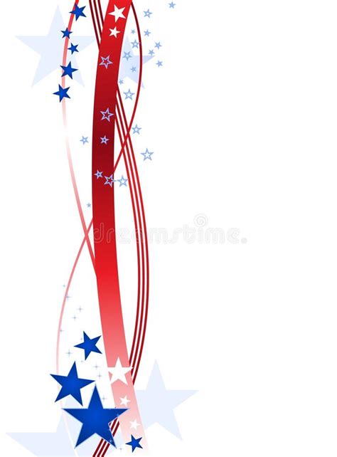 Blue And Red Stars And Stripes Stock Vector Illustration Of Parade