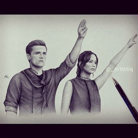 The Hunger Games Katniss And Peeta Drawing Hunger Games Drawings