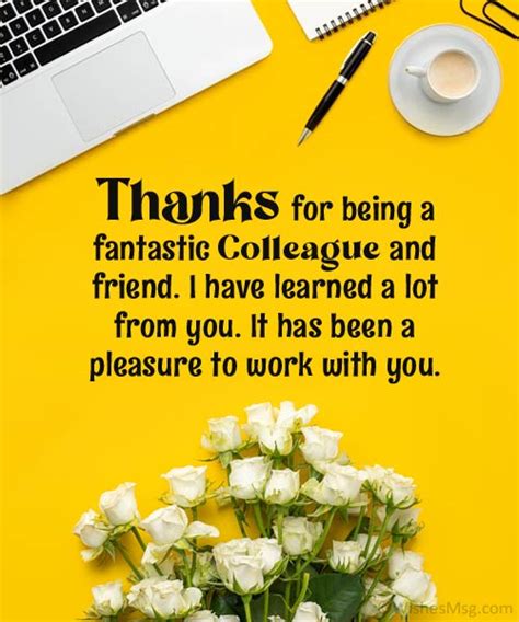 Thank You Messages For Colleagues Appreciation Quotes Images