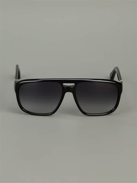 Saint Laurent Square Frame Sunglasses In Black For Men Lyst