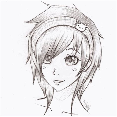 Anime Girl Easy Drawing At Getdrawings Free Download