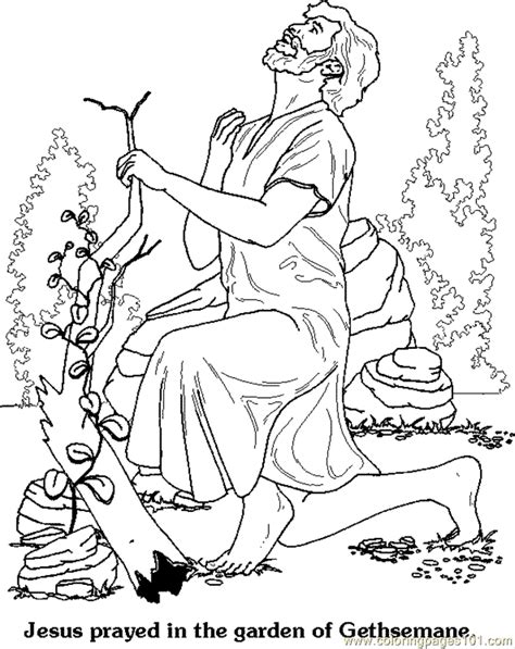 Garden Of Gethsemane Coloring Pages