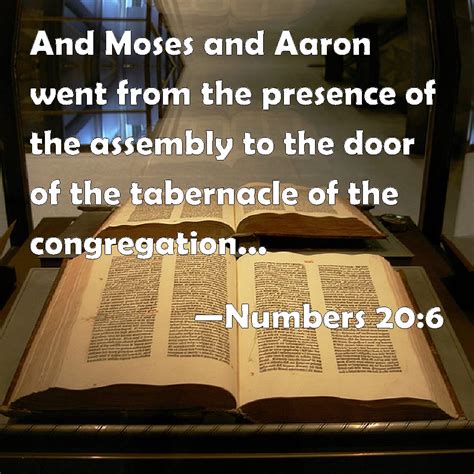 Numbers 206 And Moses And Aaron Went From The Presence Of The Assembly