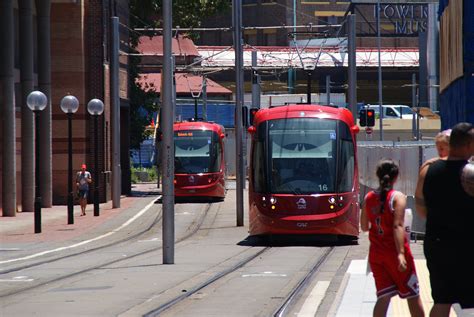 Sydney Light Rail Line L1 With Low Floor Articulated Tram 2112 On