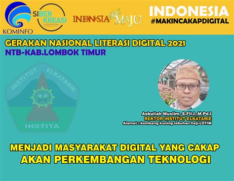 REKTOR INSTITA MENGISI KEGIATAN LITERASI DIGITAL – Institut Elkatarie