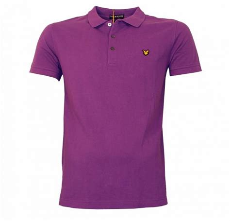 Lyle And Scott Plain Purple Vintage Polo Shirt Polo Shirts From