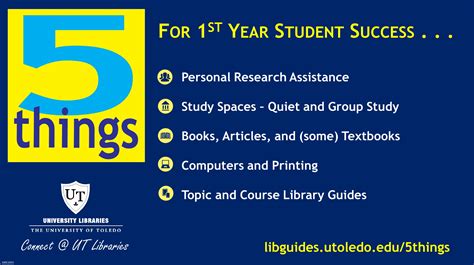 5 Things For First Year Success 5 Things For Library And Research