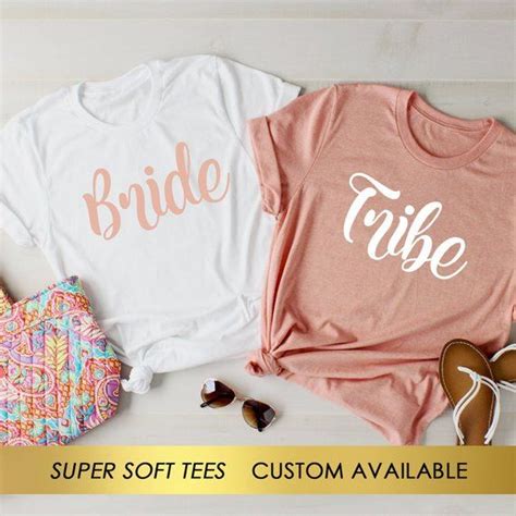 Bride Tribe Shirts Bags Hats And More Bridesmaid Tshirts Etsy Bride