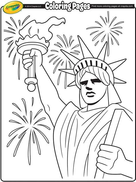 Get crafts, coloring pages, lessons, and more! Lady Liberty Coloring Page | crayola.com